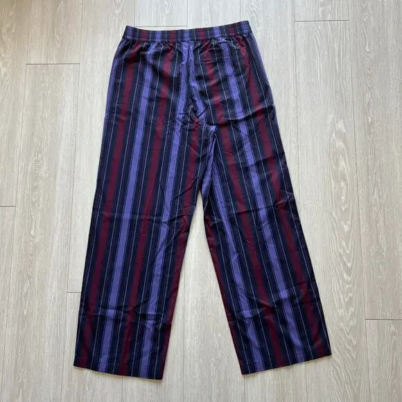 Madewell Alexa Chung Ernie Poplin Pant Womens Large Striped - Picture 3 of 9